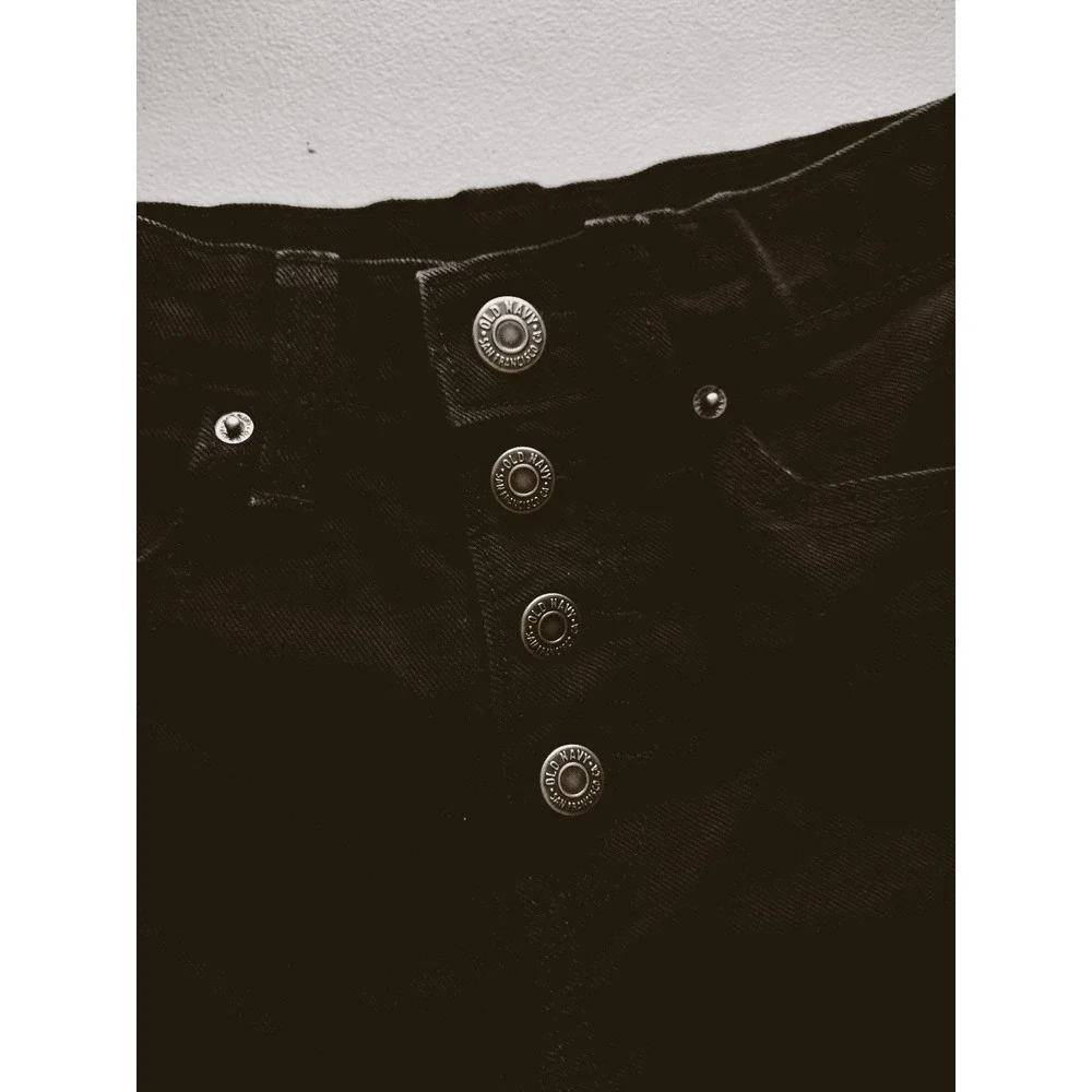 Old Navy Kids Black High Rise‎ Adjustable Waist Denim Jean Shorts Size 10